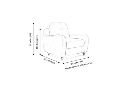 Scott 1 Seater Leather Sofa