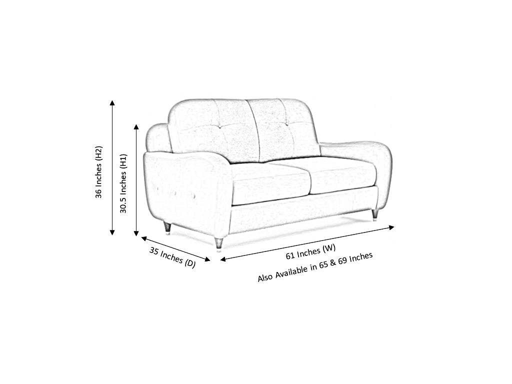 Scott 2 Seater Artificial Leather Sofa