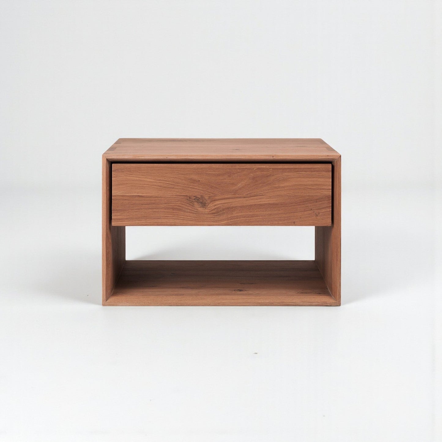 Bon Bedside Table  | Solid Walnut/Teak/Oak Wood | 2 Feet Length