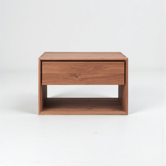Bon Bedside Table  | Solid Walnut/Teak/Oak Wood | 2 Feet Length