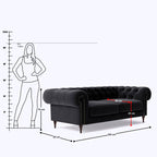 Chesterfield 3 Seater Sofa - 86.6"