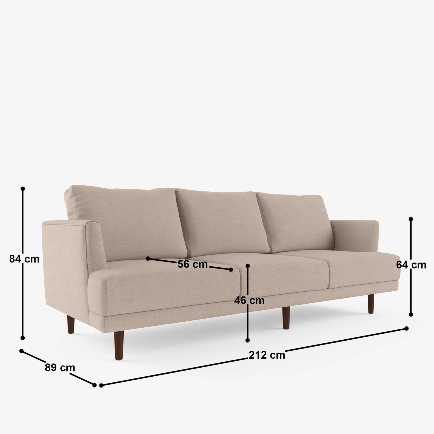 Chris 3 Seater Sofa - 84"