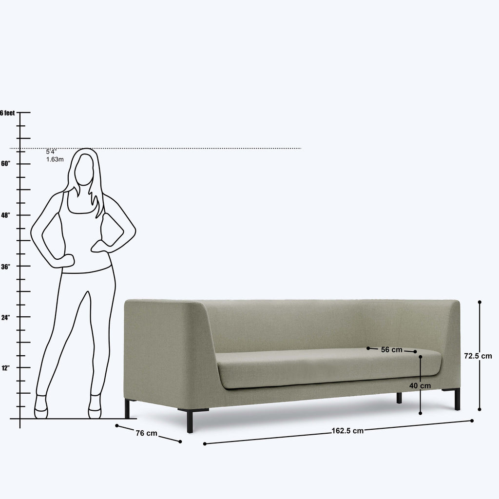 Seth Box Sofa - 2.5 Seater - 64"