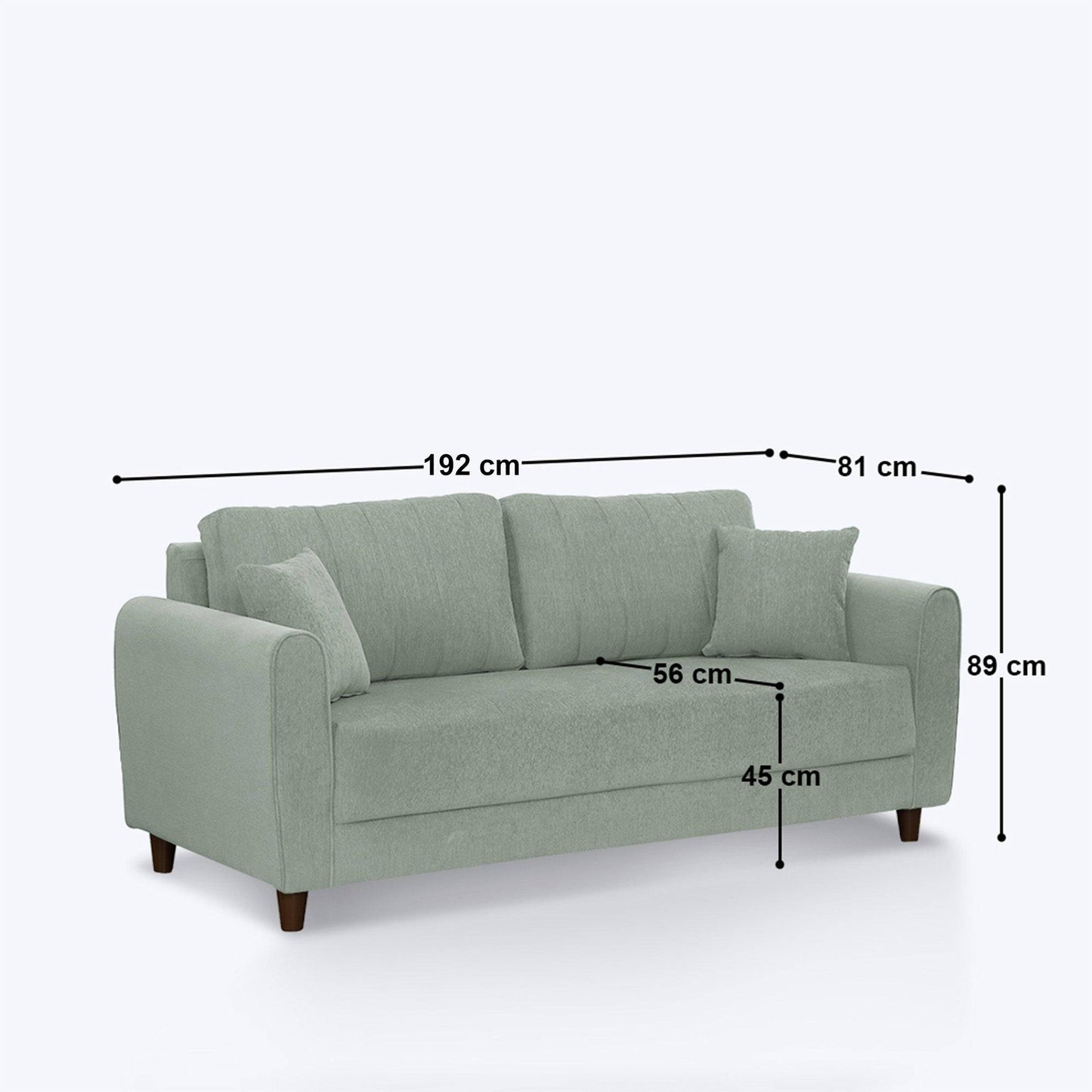 Emmeline 3 Seater Sofa - 75.5"