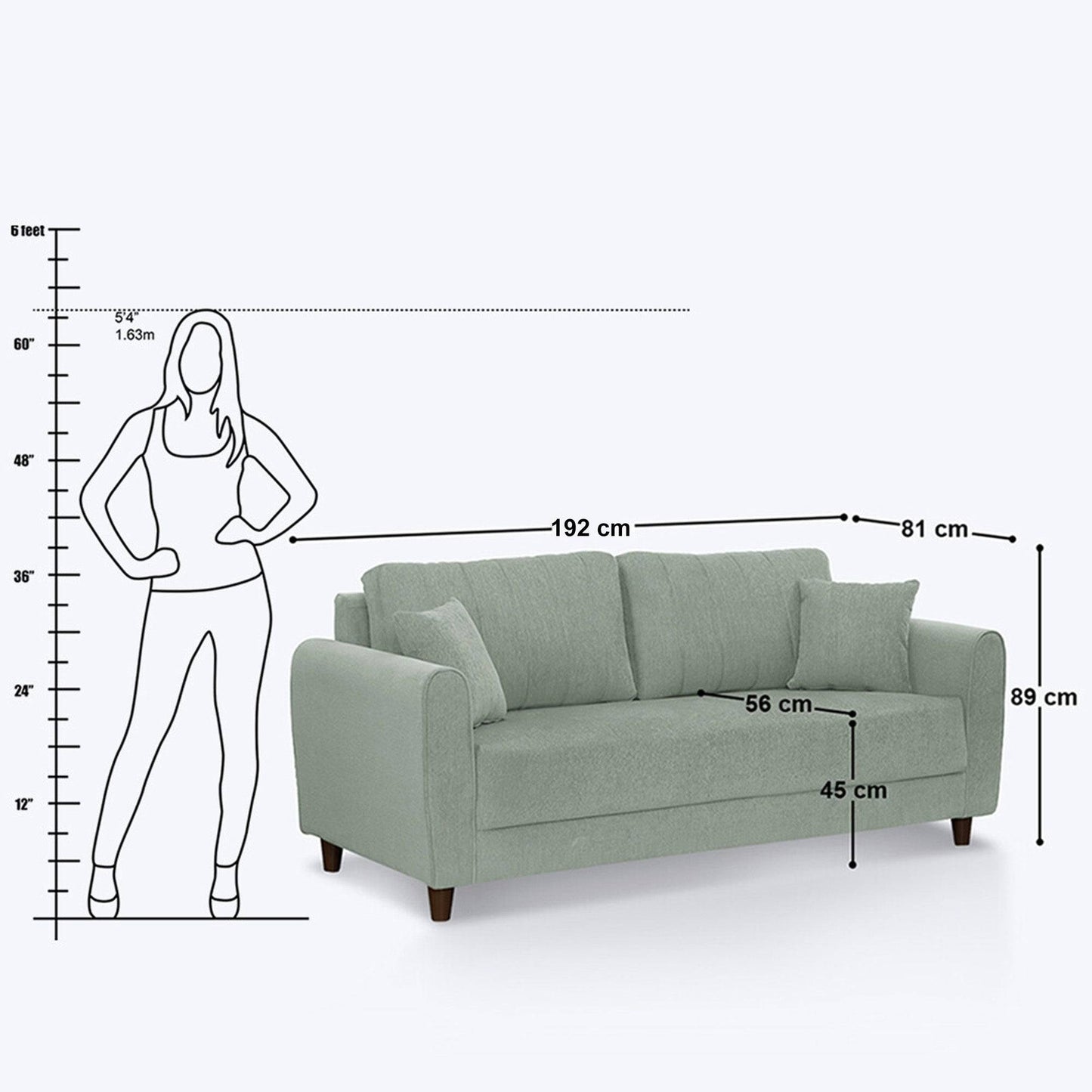 Emmeline 3 Seater Sofa - 75.5"