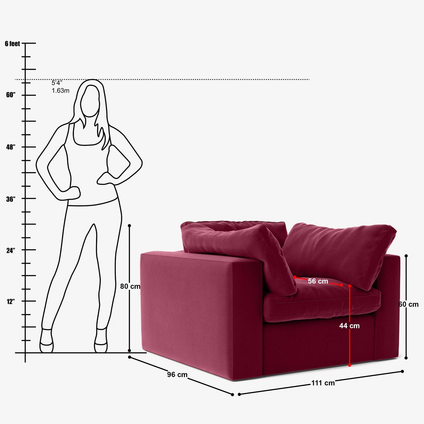 Setter 1 Seater Sofa - 44"