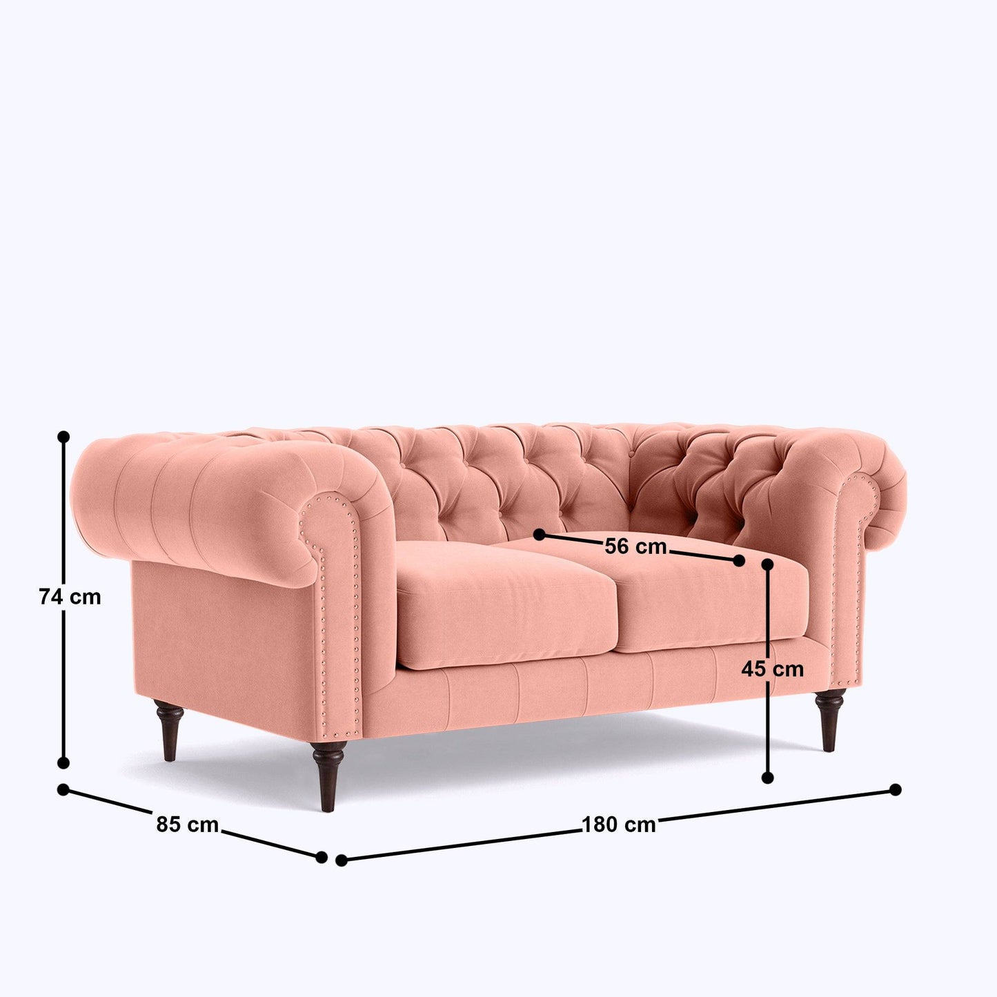 Chesterfield 2 Seater Sofa - 71"