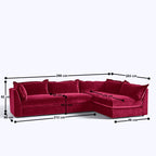 Caprice L Shape Sofa - 117"