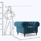Chesterfield 1 Seater Sofa - 48"