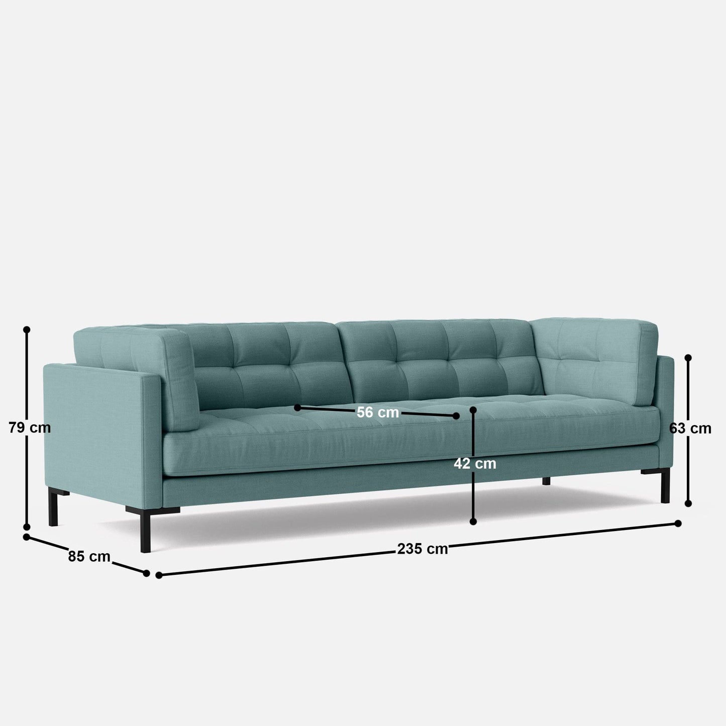 Roman 4 Seater Sofa - 93"