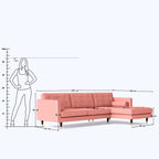 Seville L Shape Sofa - 101"