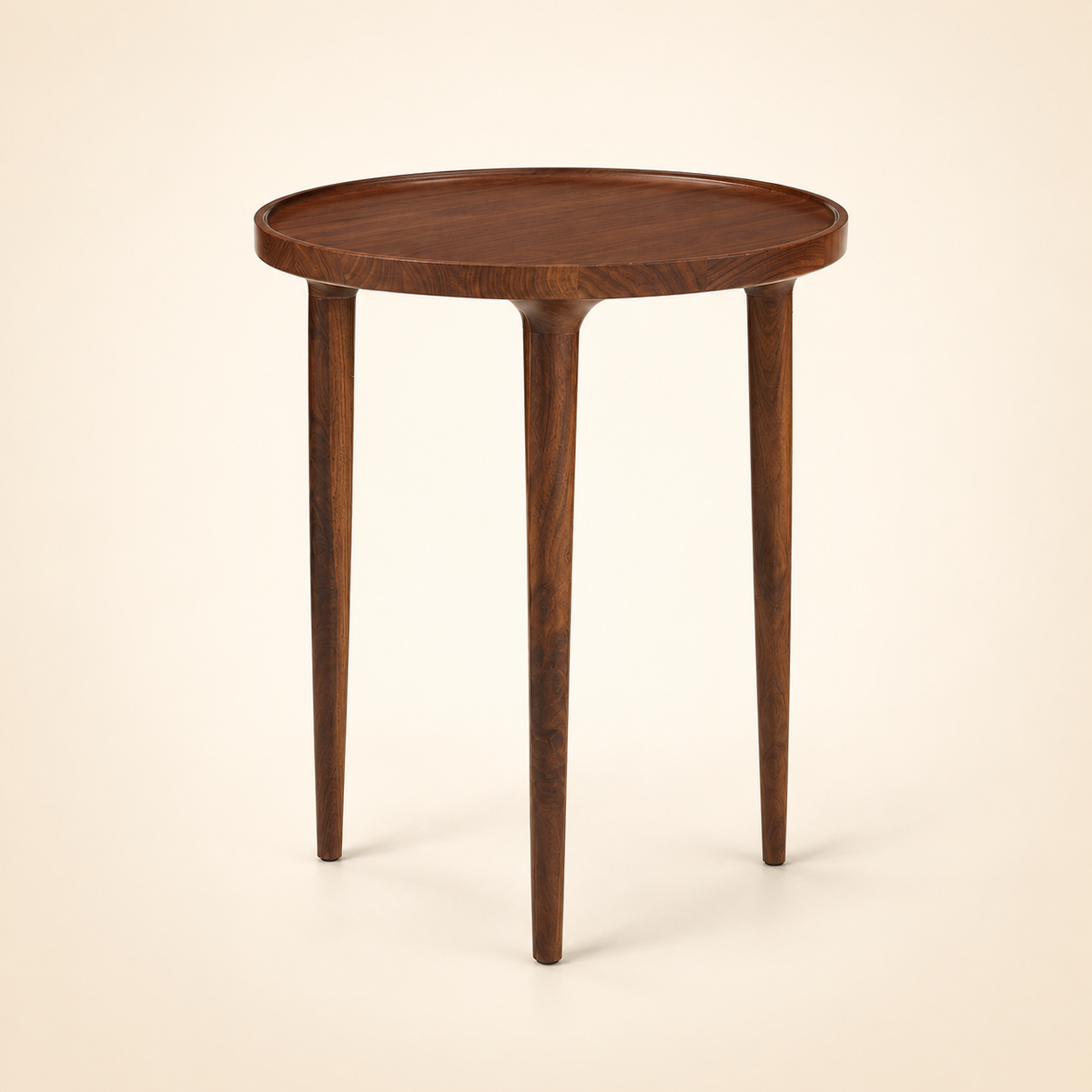 Summer Round High Coffee Table - rear three-quarter construction view