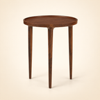 Summer Round High Coffee Table Modern Classic - rear three-quarter construction view