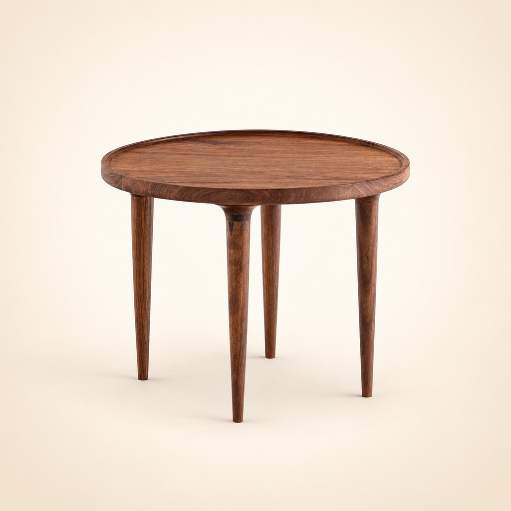 Summer Round Low Coffee Table Modern Classic - front-left three-quarter view