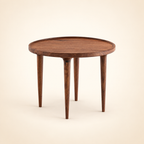 Summer Round Low Coffee Table Modern Classic - front-left three-quarter view