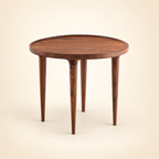 Summer Round Low Coffee Table - rear three-quarter construction view