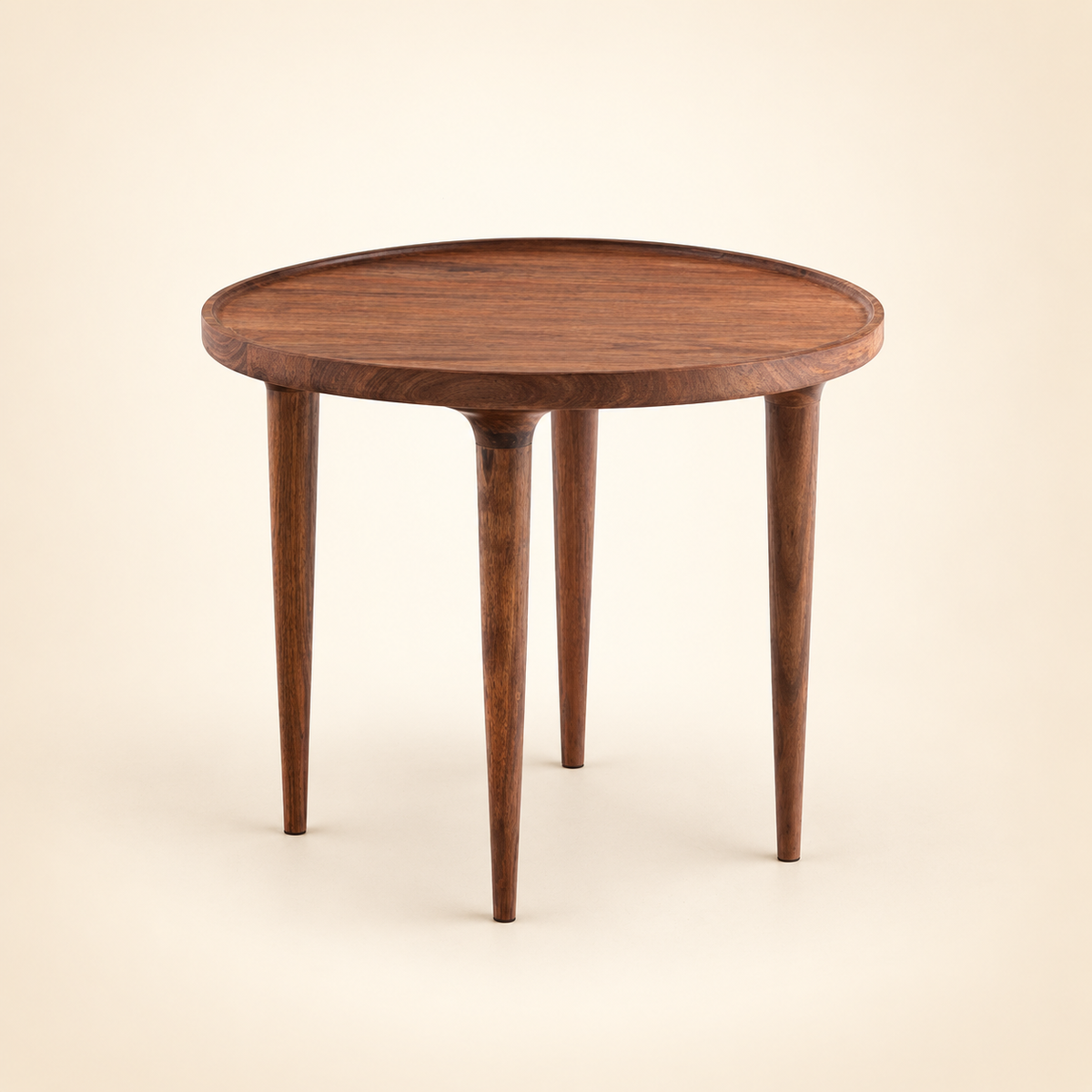 Summer Round Low Coffee Table - rear three-quarter construction view