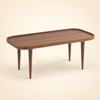 Summer Small Rectangle Coffee Table - rear three-quarter construction view