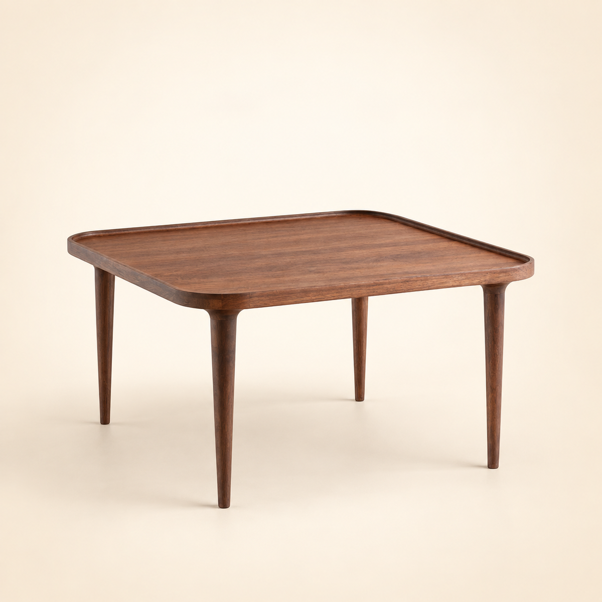 Summer Square Large Coffee Table - rear three-quarter construction view