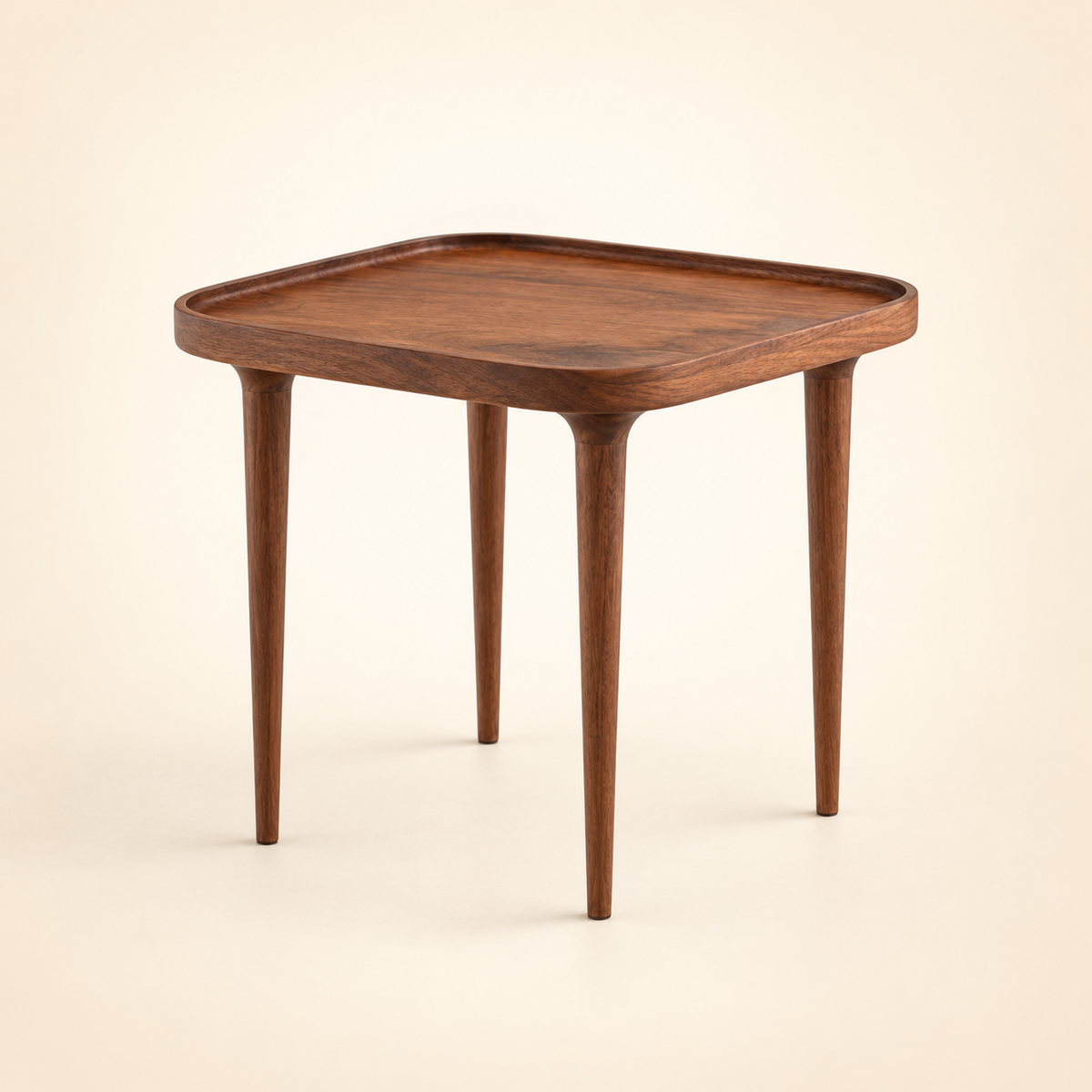 Summer Square Small Coffee Table - rear three-quarter construction view