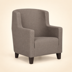 Tahiti Accent Chair taupe three-quarter view