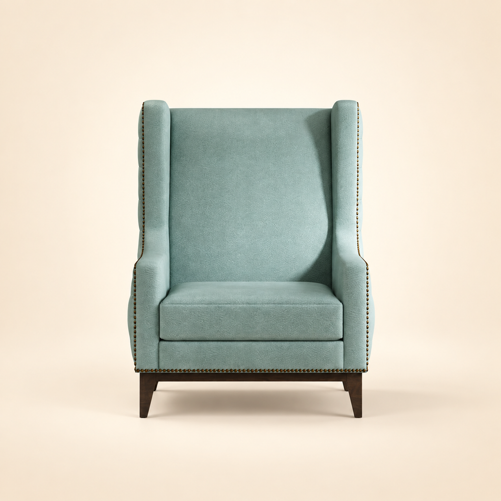 Tasha Tufted Accent Chair – front view
