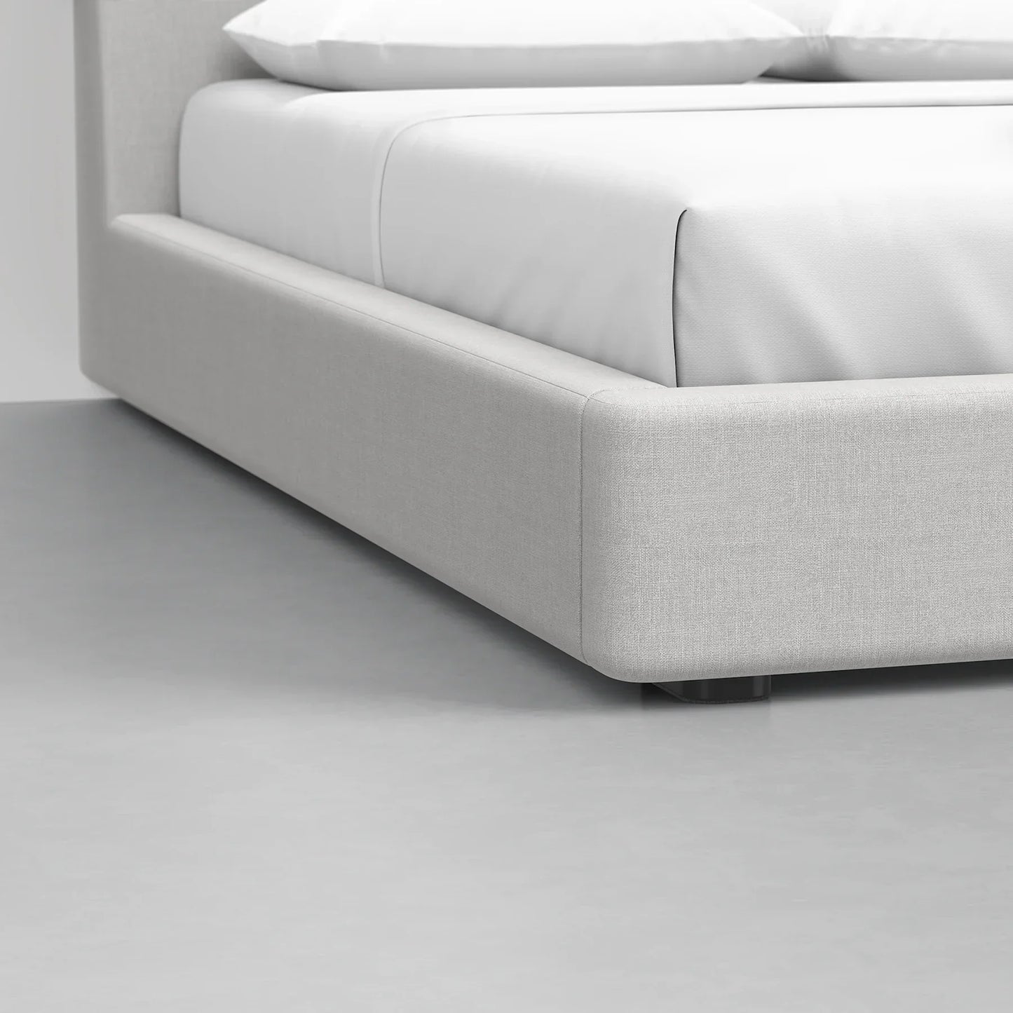 Aari Bed (Built-in Storage) - Solid Teak/Walnut/Oak Wood (Queen)