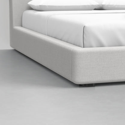 Aari Bed (Built-in Storage) - Solid Teak/Walnut/Oak Wood (Queen)