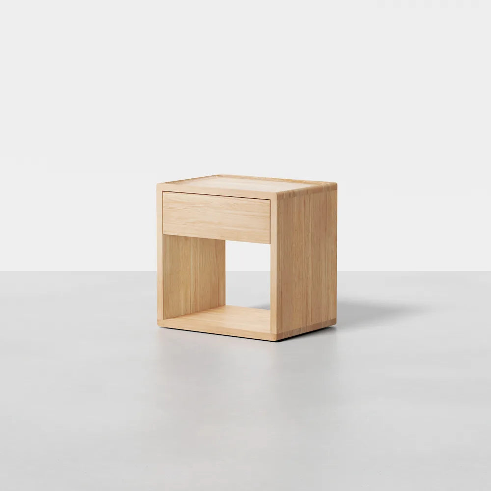 Sael Bedside Table | Solid Walnut/Teak/Oak Wood | 1.2 Feet Length