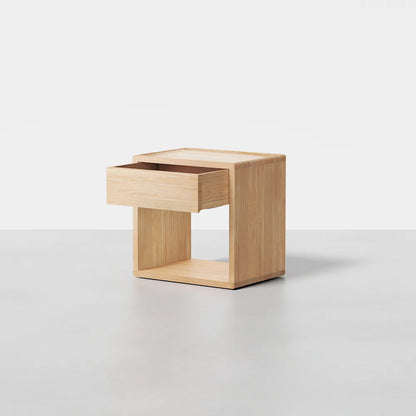 Sael Bedside Table | Solid Walnut/Teak/Oak Wood | 1.2 Feet Length