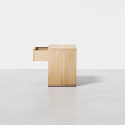 Sael Bedside Table | Solid Walnut/Teak/Oak Wood | 1.2 Feet Length