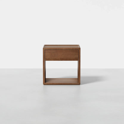 Sael Bedside Table | Solid Walnut/Teak/Oak Wood | 1.2 Feet Length