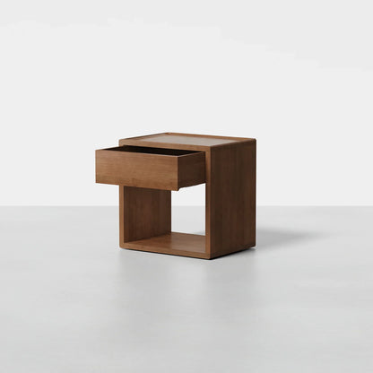 Sael Bedside Table | Solid Walnut/Teak/Oak Wood | 1.2 Feet Length