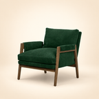 Tomson accent chair in emerald green velvet