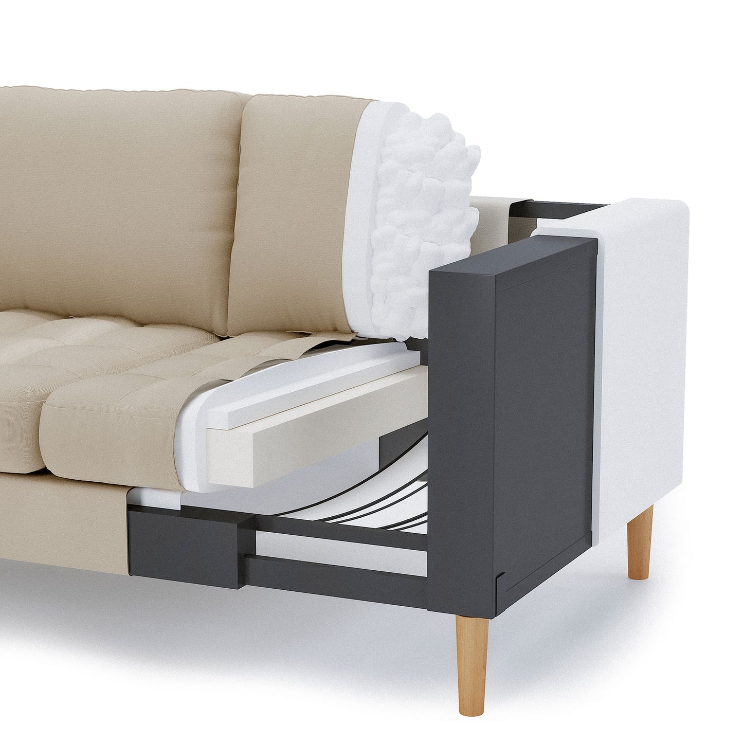 Palo Sofa T  | 3+ Seater (7 feet) | Tufted