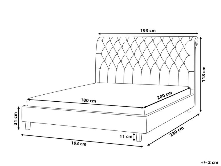 Riems Fully Upholstered Bed without Storage
