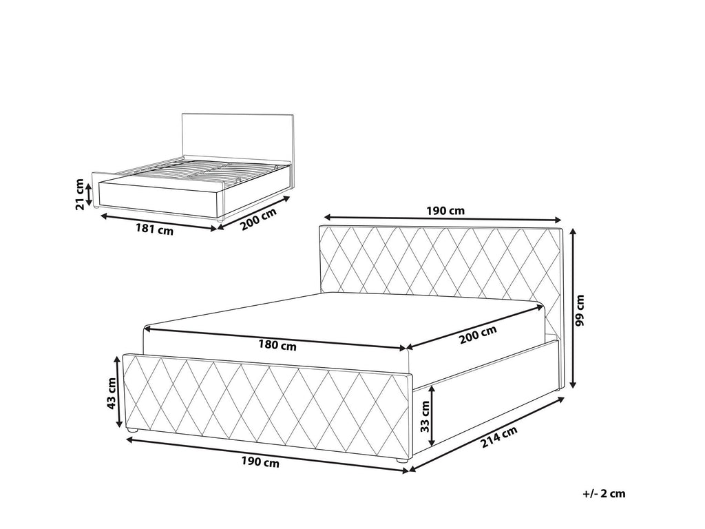 Rochfort Fully Upholstered Bed without Storage