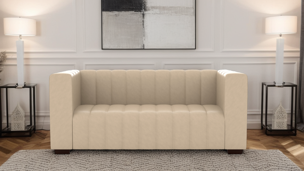 Verna 3 Seater Artificial Leather Sofa