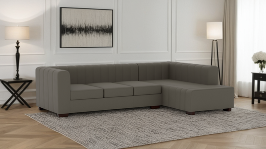 Verna Corner Leather LHF With Chaise