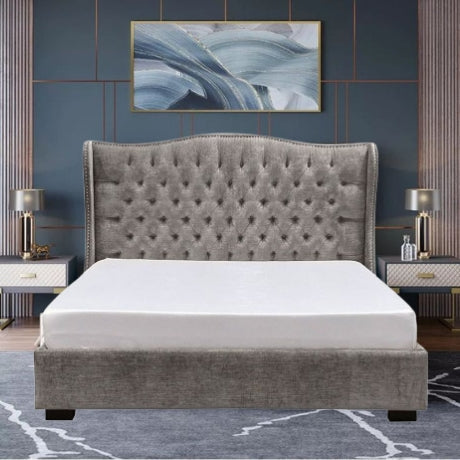 Benin Upholstered Bed Without Storage In Suede