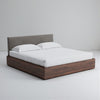 Aari Bed (Built-in Storage) - Solid Teak/Walnut/Oak Wood (King)