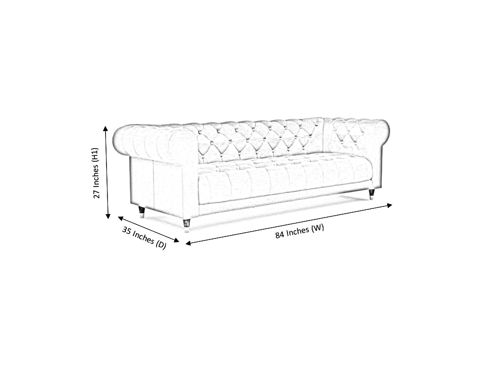 Warwick 3 Seater Leather Sofa