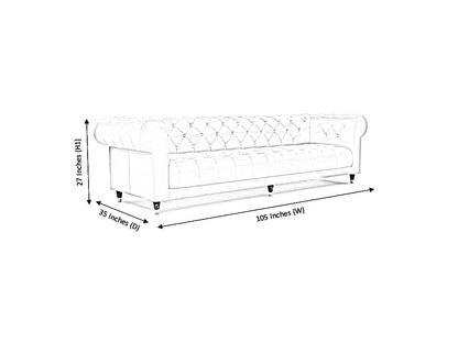 Warwick 4 Seater Leather Sofa