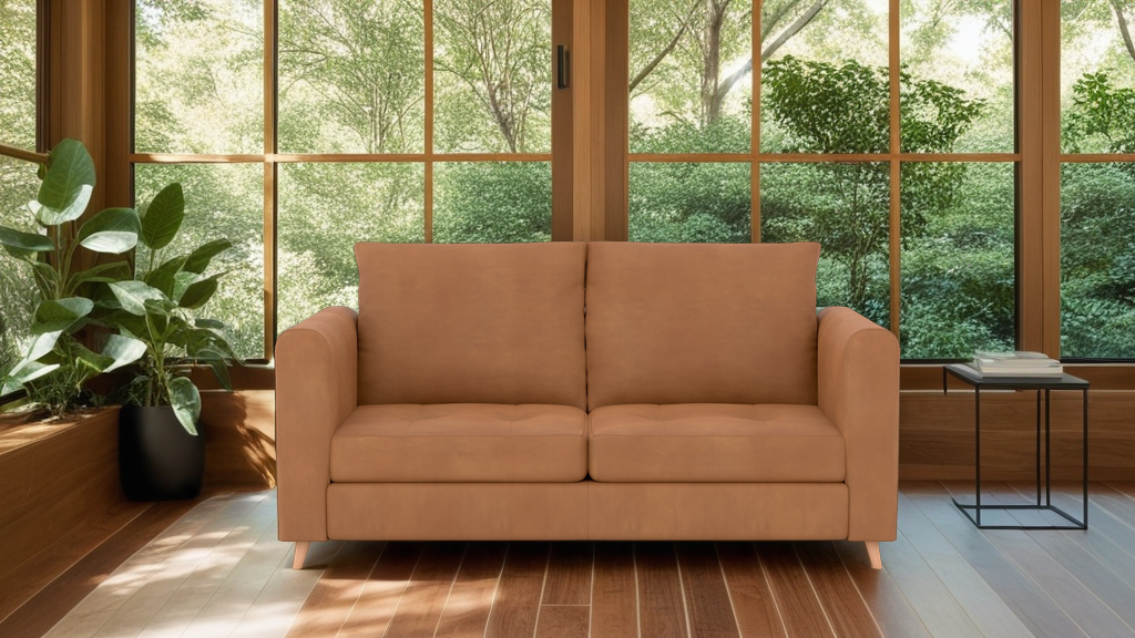 Zinc 3 Seater Leather Sofa