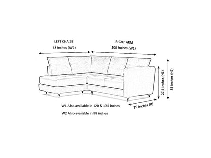 Zinc Corner Artificial Leather RHF With Chaise